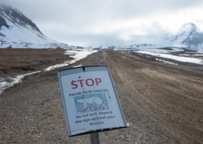 "Polar bear danger", Ny Alesund, Spitzberg Island, Northest Arctic Village, © Loïc Dorez.